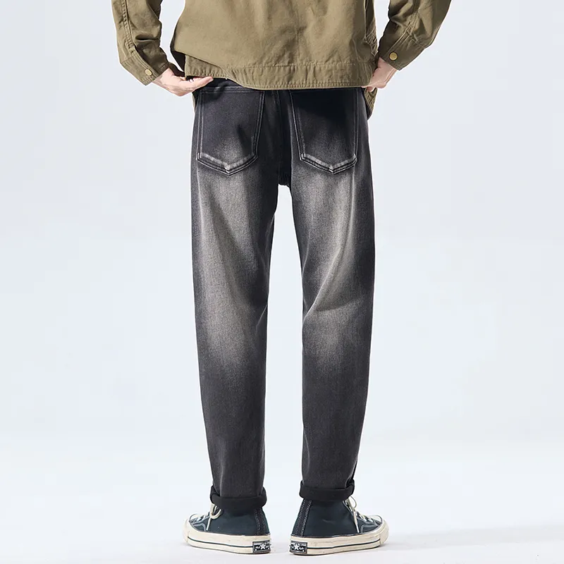 【dme】 Jeans Unisex Charcoal Black-1