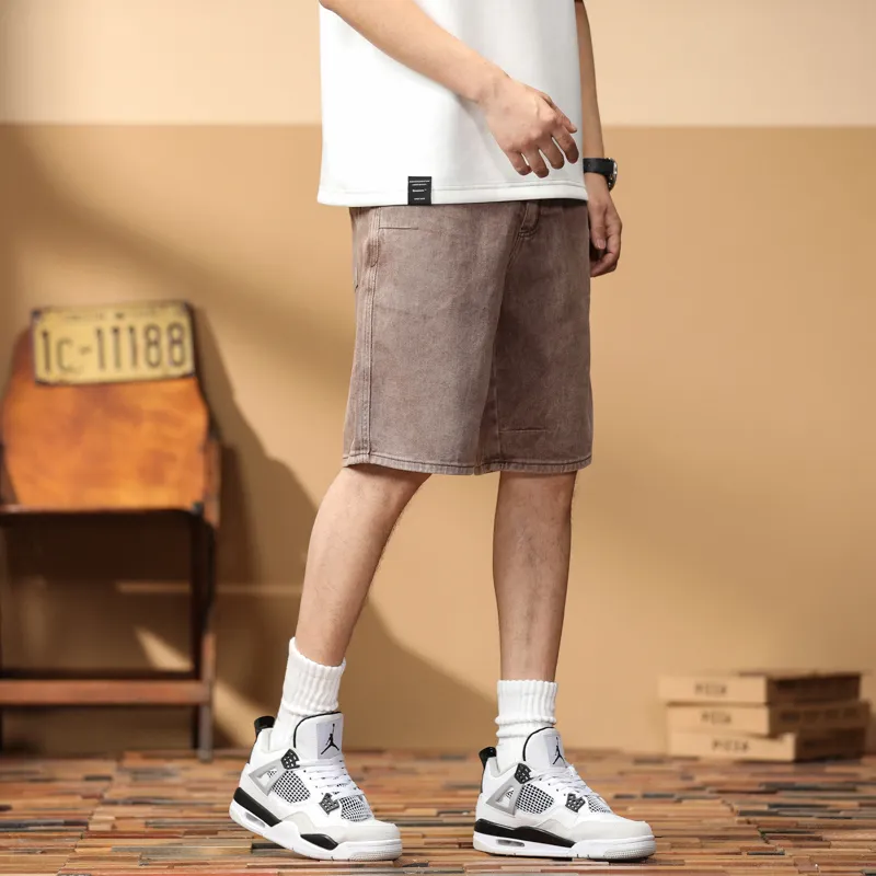 【dme】 Denim Shorts Men's Rusty Red-6