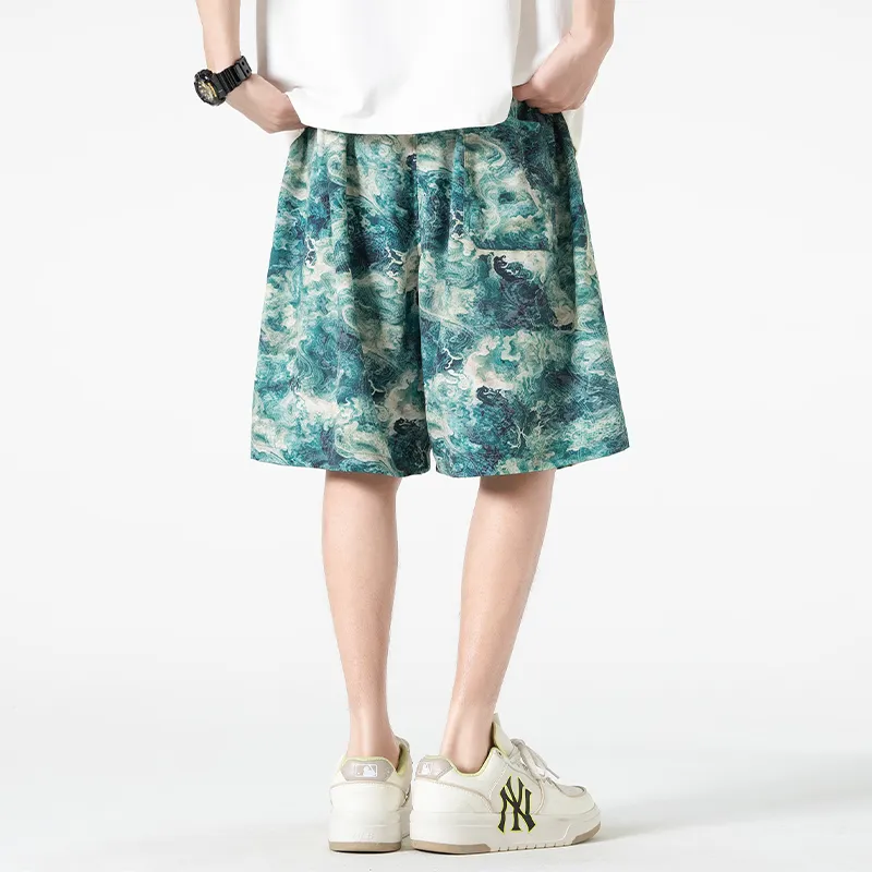 【dme】 Casual Shorts Unisex Sri Lanka Green-1