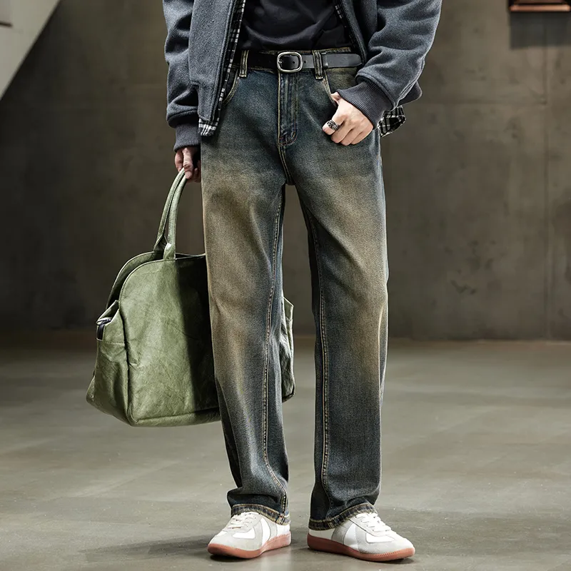 【dme】 Jeans Men's Mature Pu-Erh Blue-3