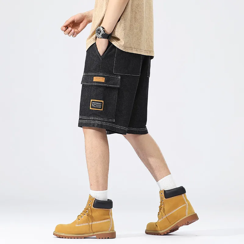 Dme Denim Shorts Unisex Black-3