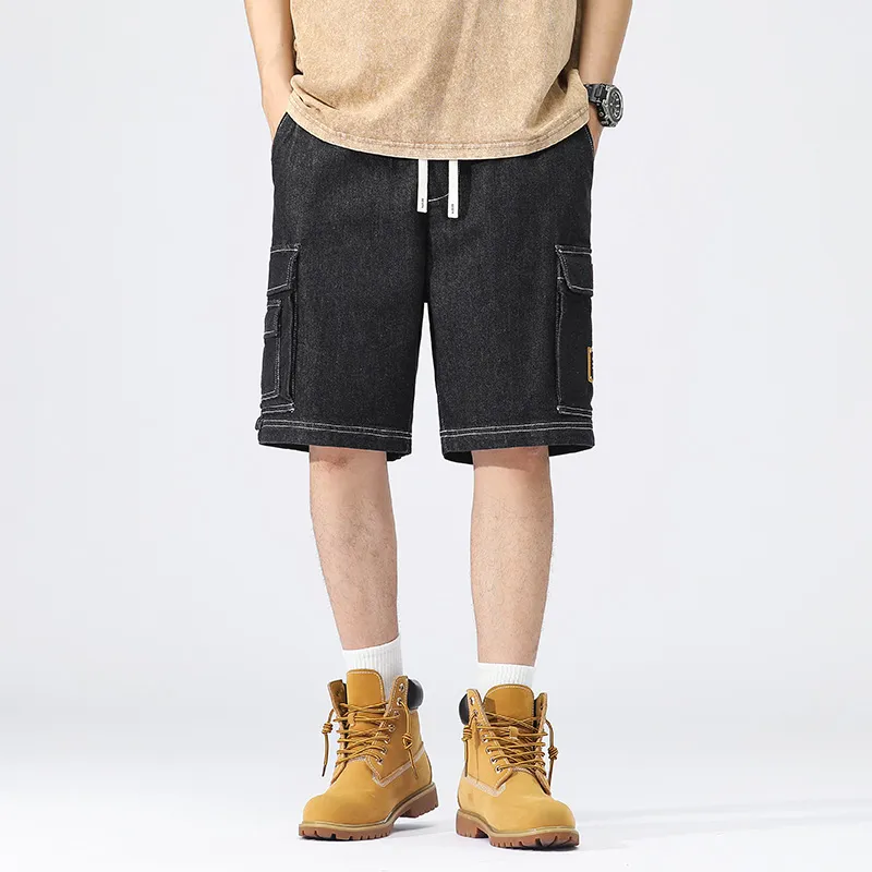 Dme Denim Shorts Unisex Black-5