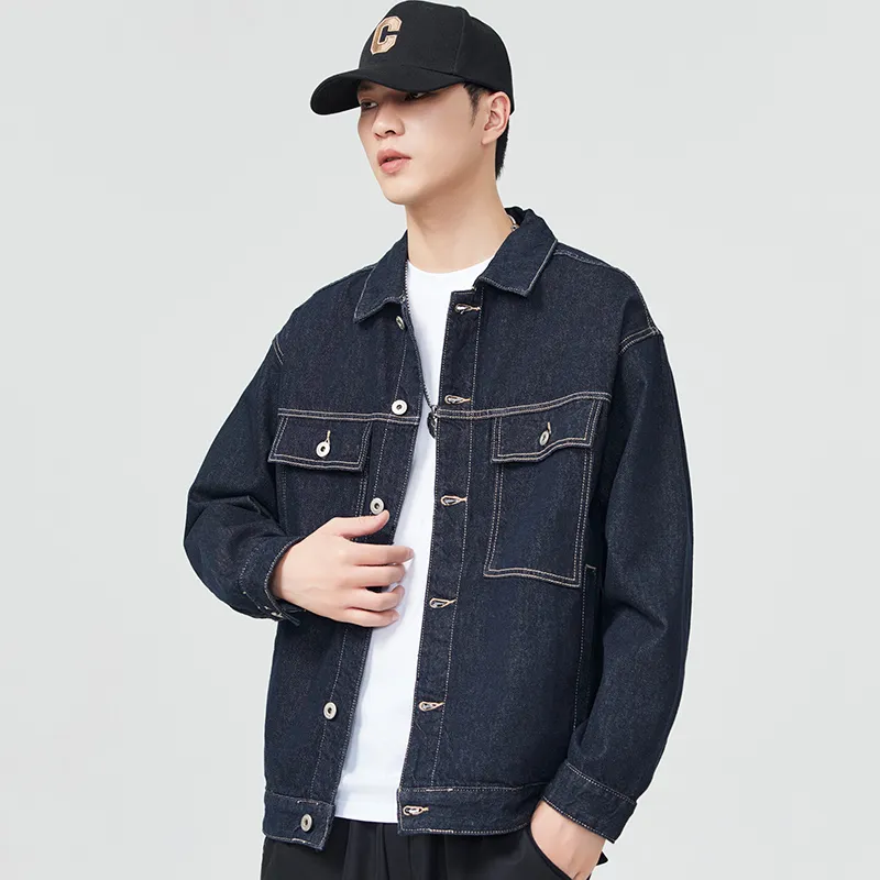 【dme】 Denim Jacket Unisex Dark Blue-4