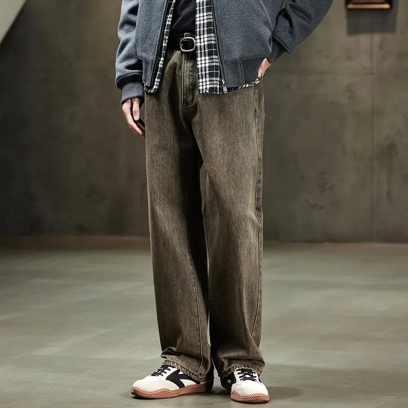 Dme Jeans Men Camel Brown-2