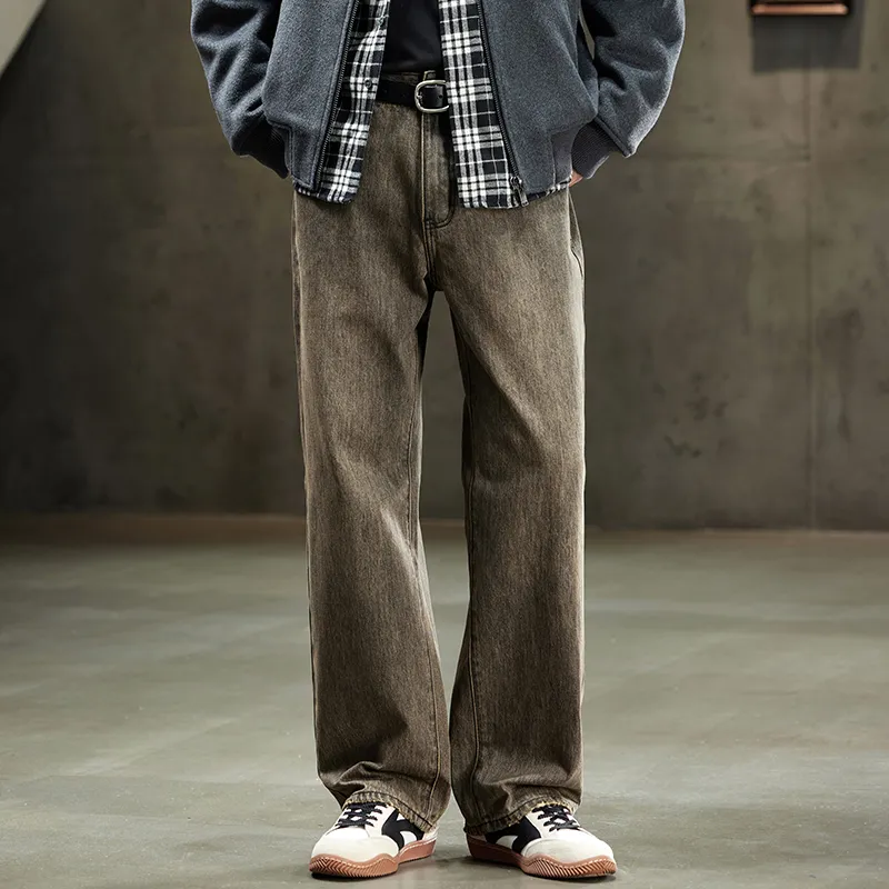 Dme Jeans Men Camel Brown-1