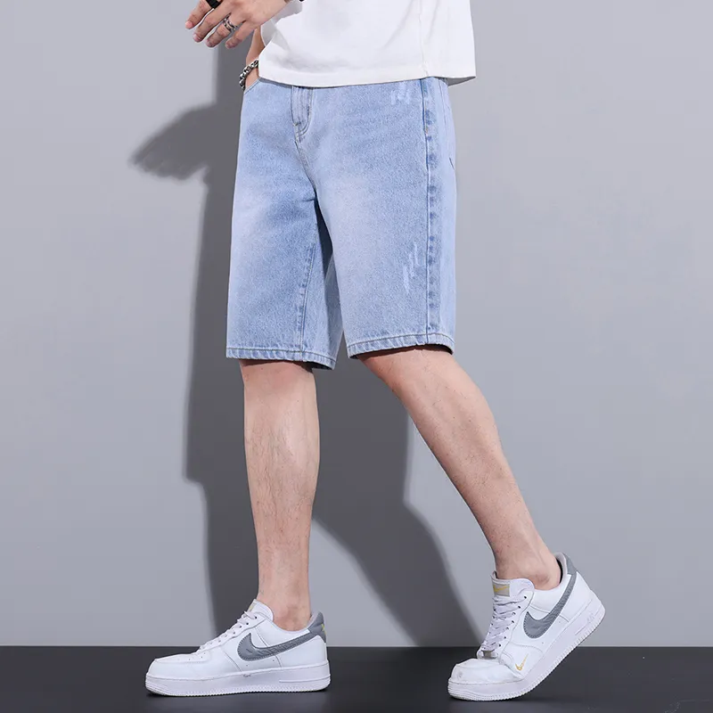 【dme】 Denim Shorts Men's Sky Blue-4