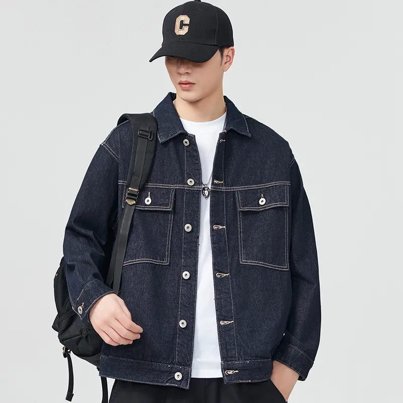 【dme】 Denim Jacket Unisex Dark Blue-2