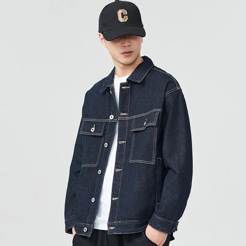 【dme】 Denim Jacket Unisex Dark Blue-5