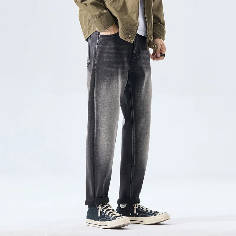 【dme】 Jeans Unisex Charcoal Black-5
