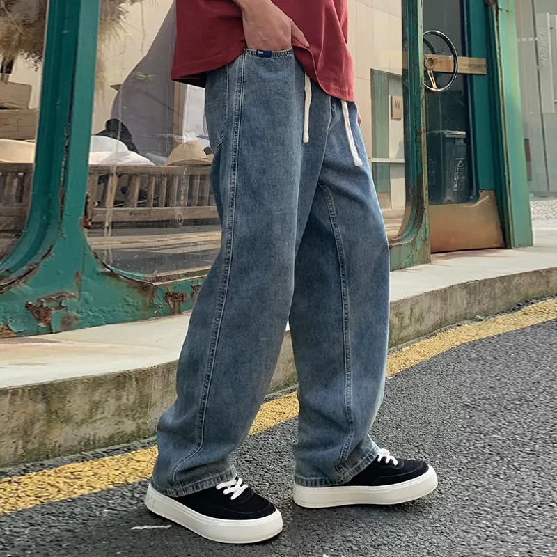【dme】 Jeans Men's Dark Washed Color-5