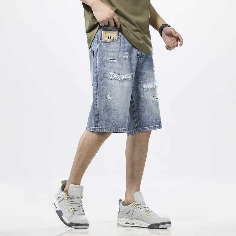 Dme Denim Shorts Unisex Dark Blue-3
