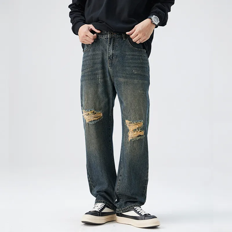 【dme】 Jeans Unisex Retro Nostalgic Blue-5