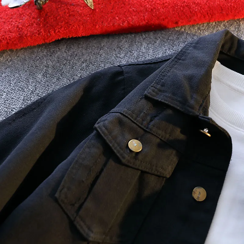 【dme】 Denim Jacket Unisex Black-4