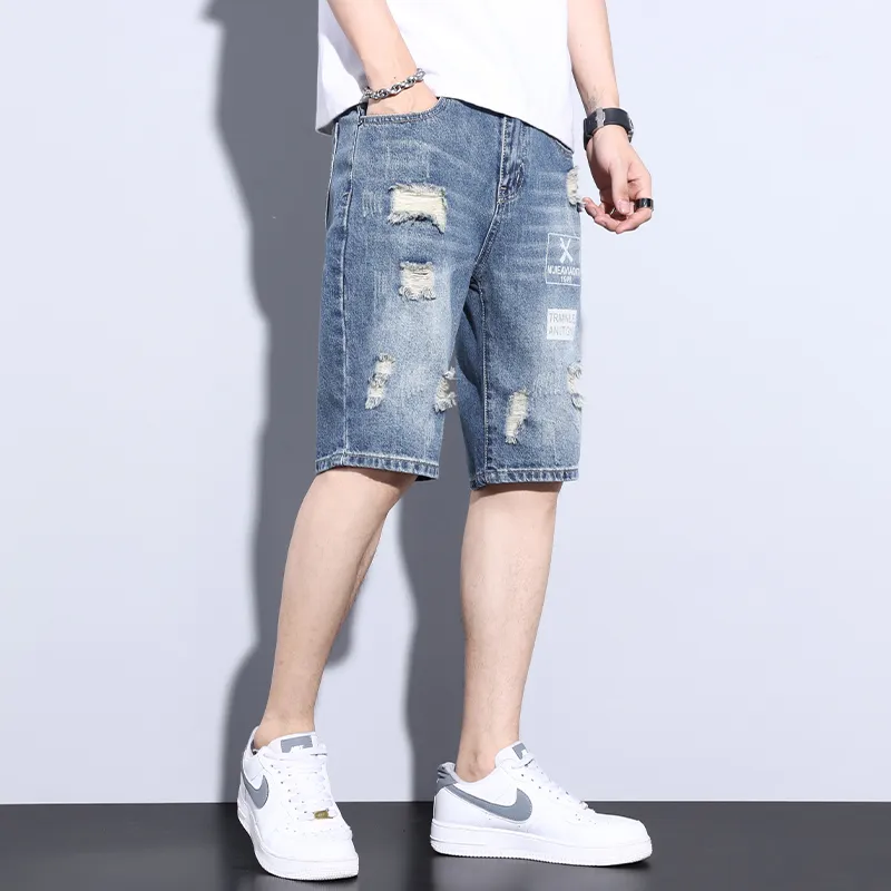 Dme Denim Shorts Men Blue-5