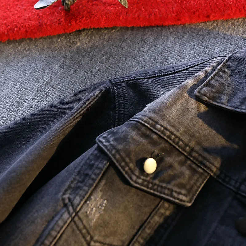 【dme】 Denim Jacket Unisex Black-4