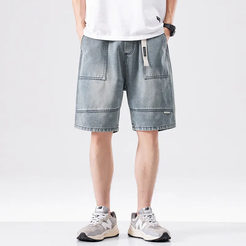 Dme Denim Shorts Men Blue-2