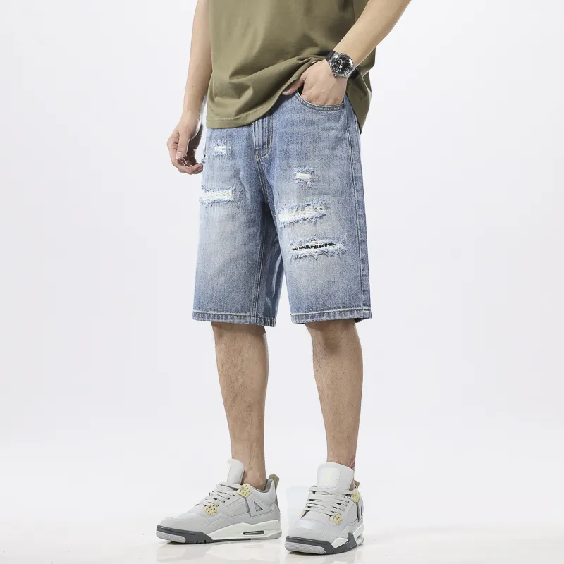 Dme Denim Shorts Unisex Dark Blue-2
