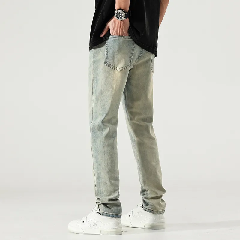 【dme】 Jeans Men's Yellow Mud Dye-3
