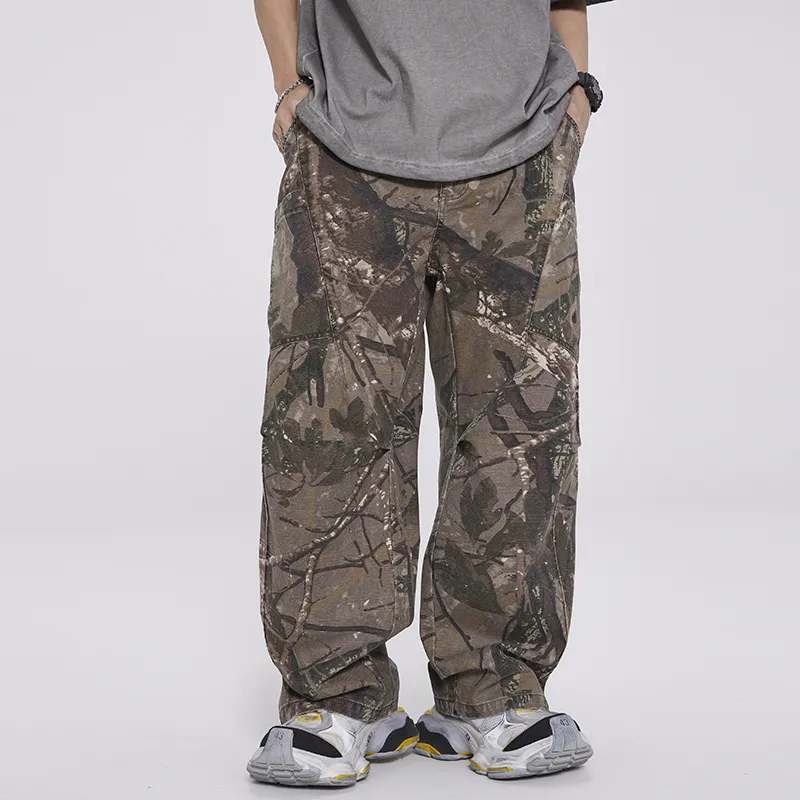 【dme】 Casual Pants Men's Brown Branch Camouflage-2