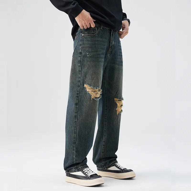 【dme】 Jeans Unisex Retro Nostalgic Blue-4