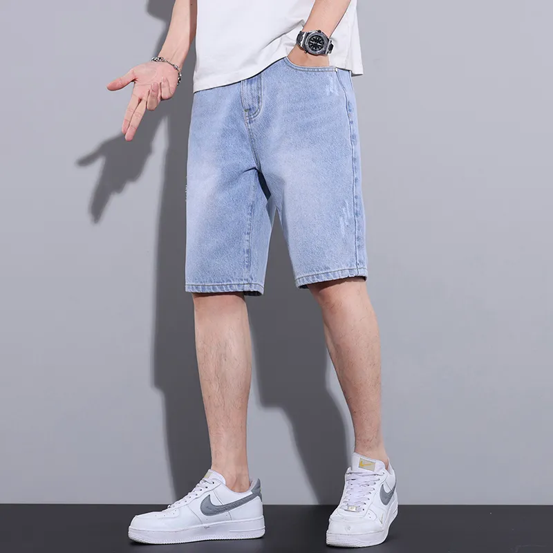 【dme】 Denim Shorts Men's Sky Blue-5