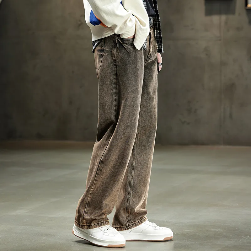【dme】 Jeans Men's Yellow Sand Black-4