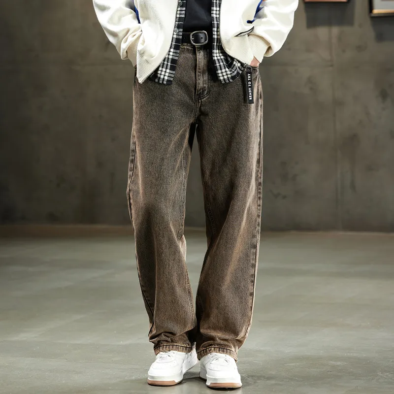 【dme】 Jeans Men's Yellow Sand Black-2