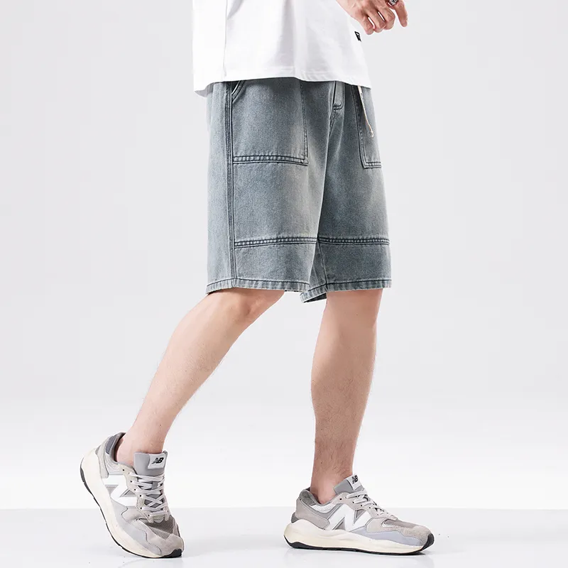 Dme Denim Shorts Men Blue-4