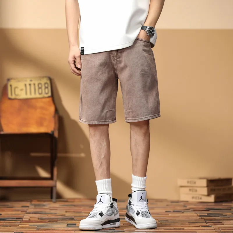 【dme】 Denim Shorts Men's Rusty Red-5