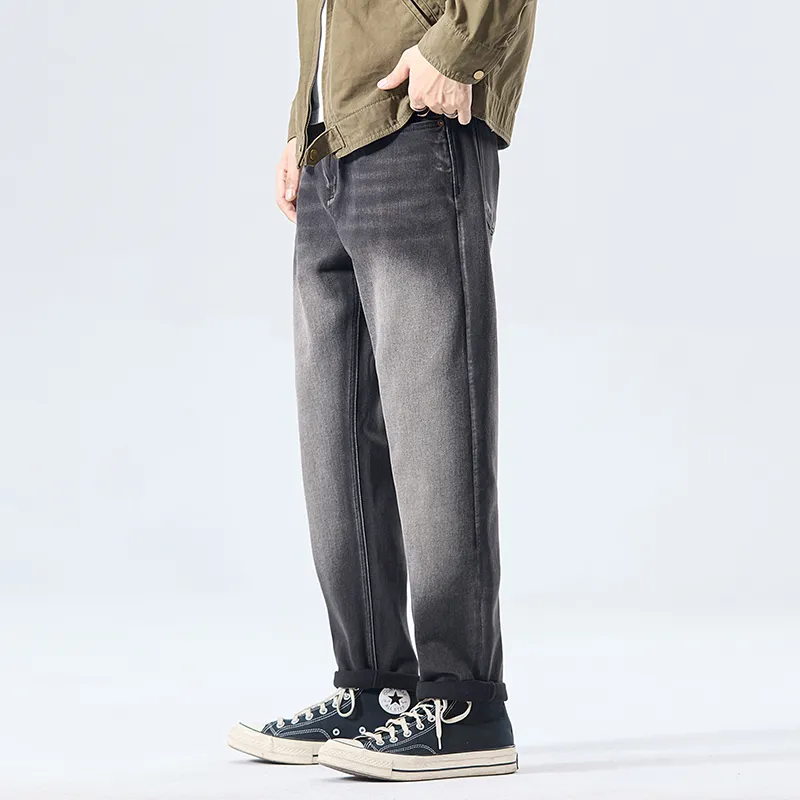 【dme】 Jeans Unisex Charcoal Black-4