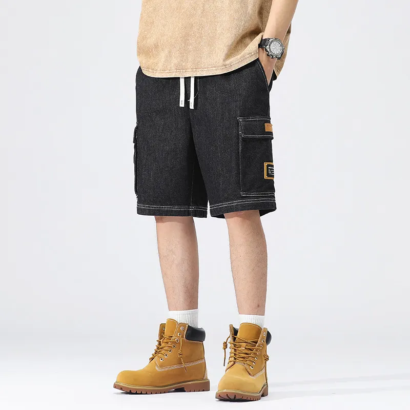 Dme Denim Shorts Unisex Black-6