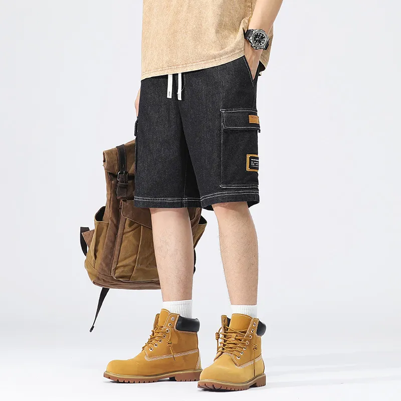 Dme Denim Shorts Unisex Black-2