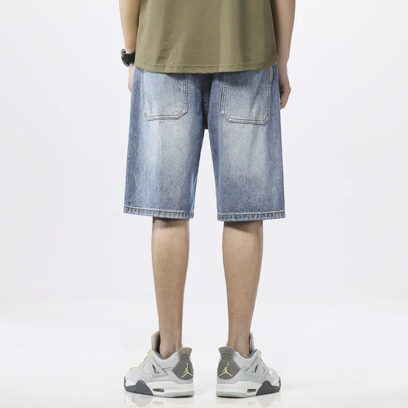 Dme Denim Shorts Unisex Dark Blue-1