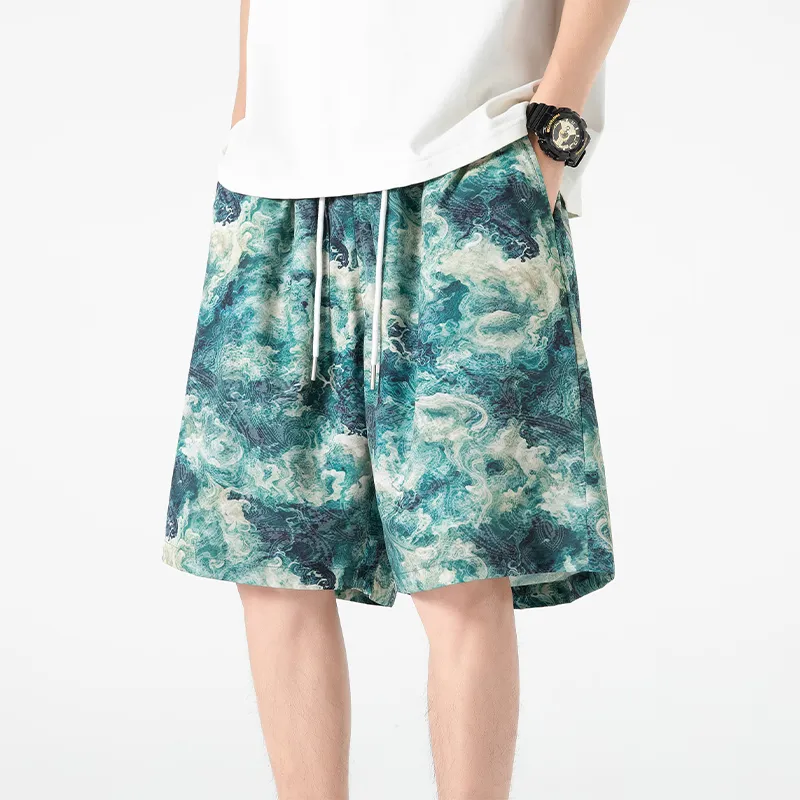 【dme】 Casual Shorts Unisex Sri Lanka Green-2