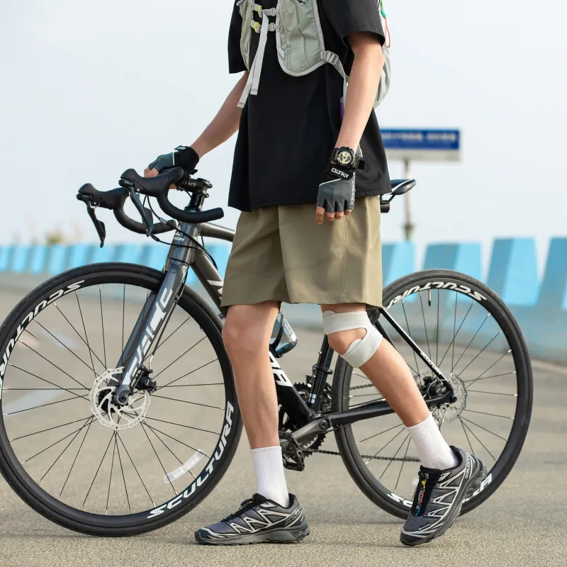 Casual Moisture Absorption Quick Dry Breathable Zip Pocket Self Storing Shorts Unisex-2