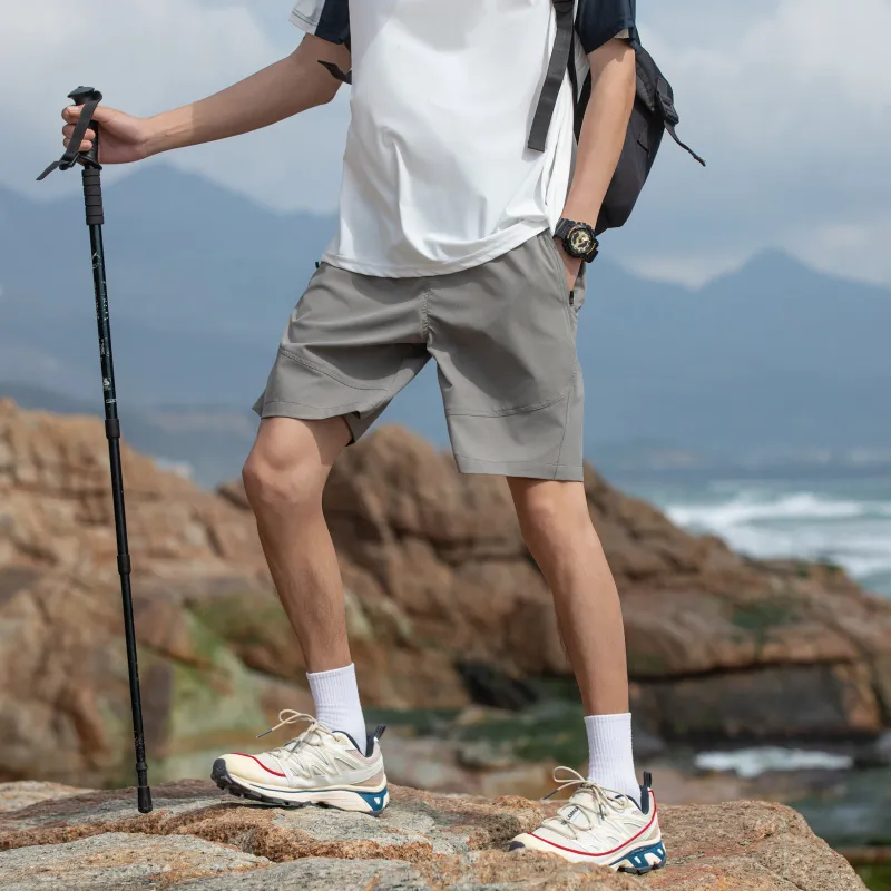 Casual Moisture Absorption Quick Dry Breathable Zip Pocket Self Storing Shorts Unisex-6