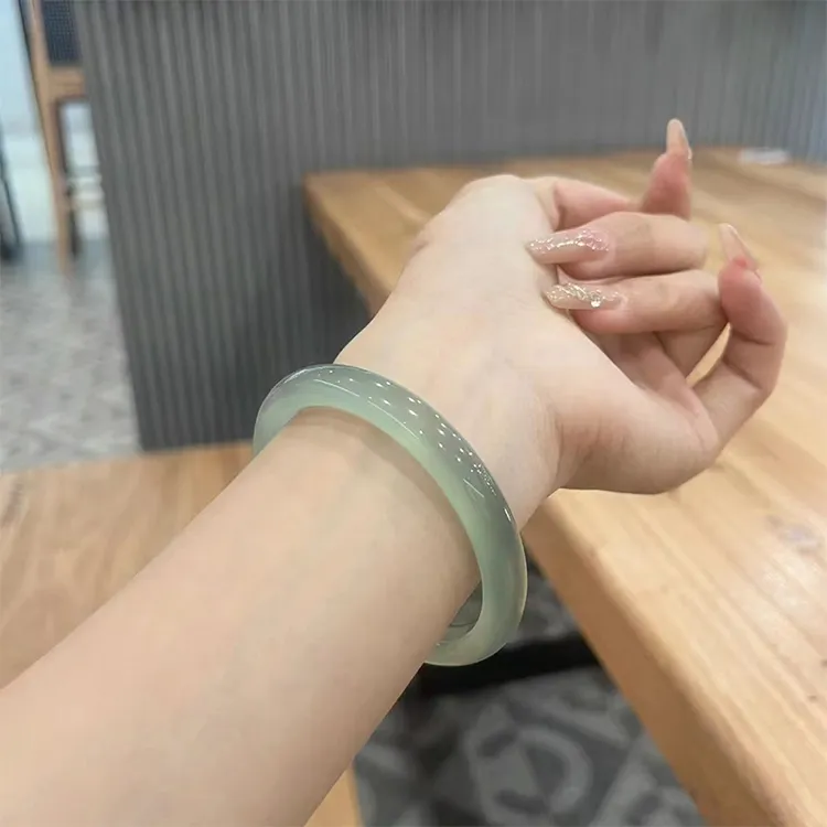 QIANYINGXIANG Chalcedony Bangles Women's-1