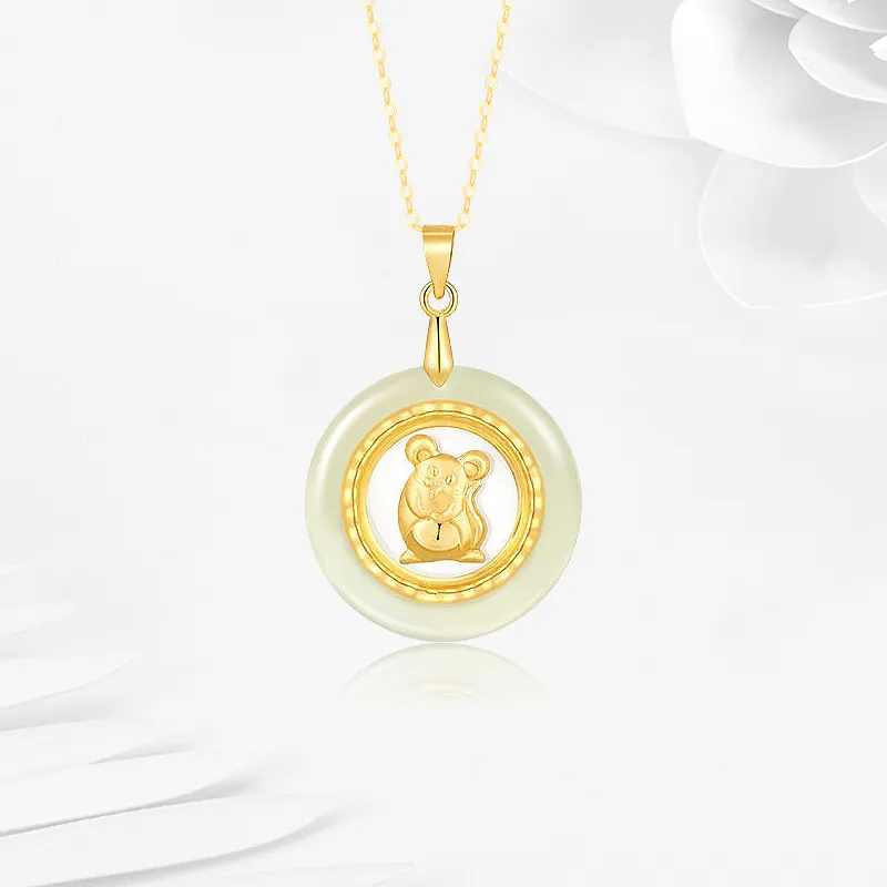Zhou Jifeng Necklaces Green Jade Women's-4