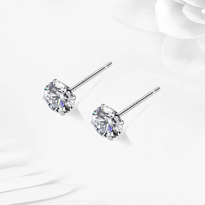Zhou Jifeng S925 Silver Stud Earrings Women's-4