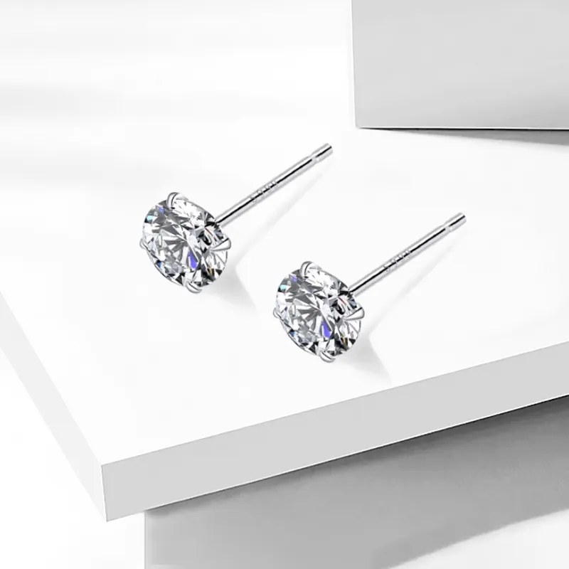 Zhou Jifeng S925 Silver Stud Earrings Women's-1