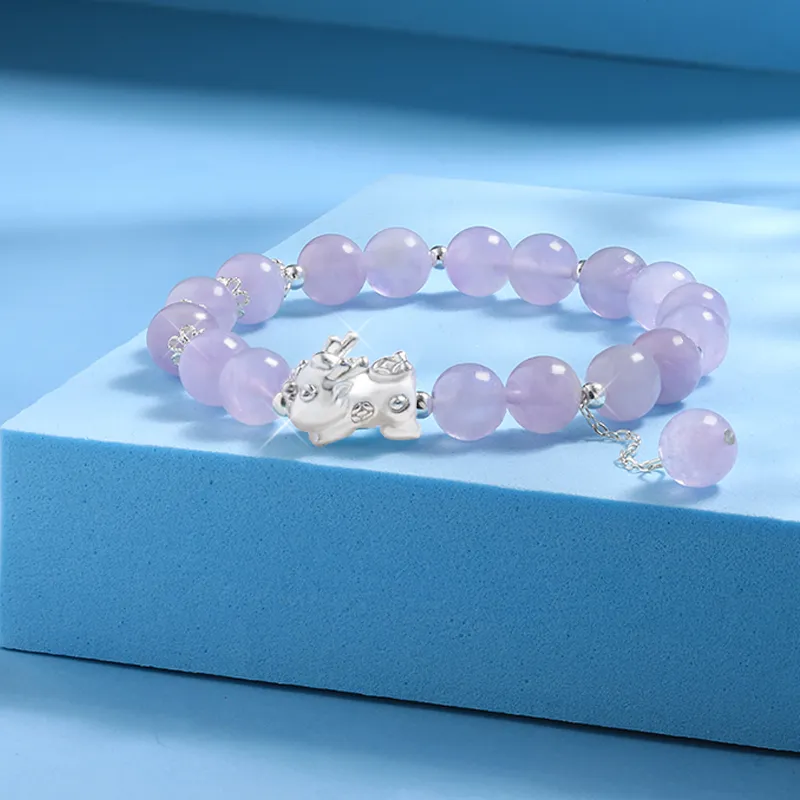 Zhou Jifeng Chalcedony Jade Beaded Bracelet Women's-4
