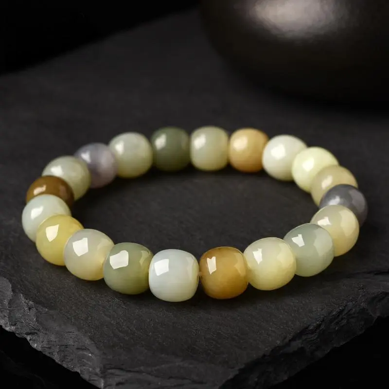 Zhou Jifeng Hetian Jade Bracelets Pale Greenish White Jade Women's-3
