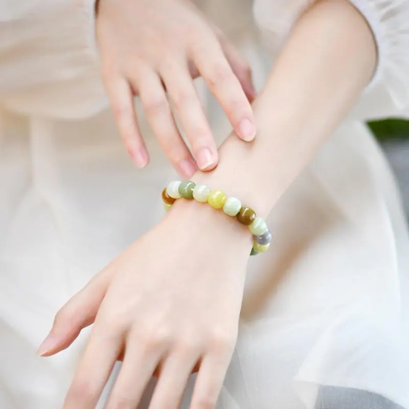 Zhou Jifeng Hetian Jade Bracelets Pale Greenish White Jade Women's-1