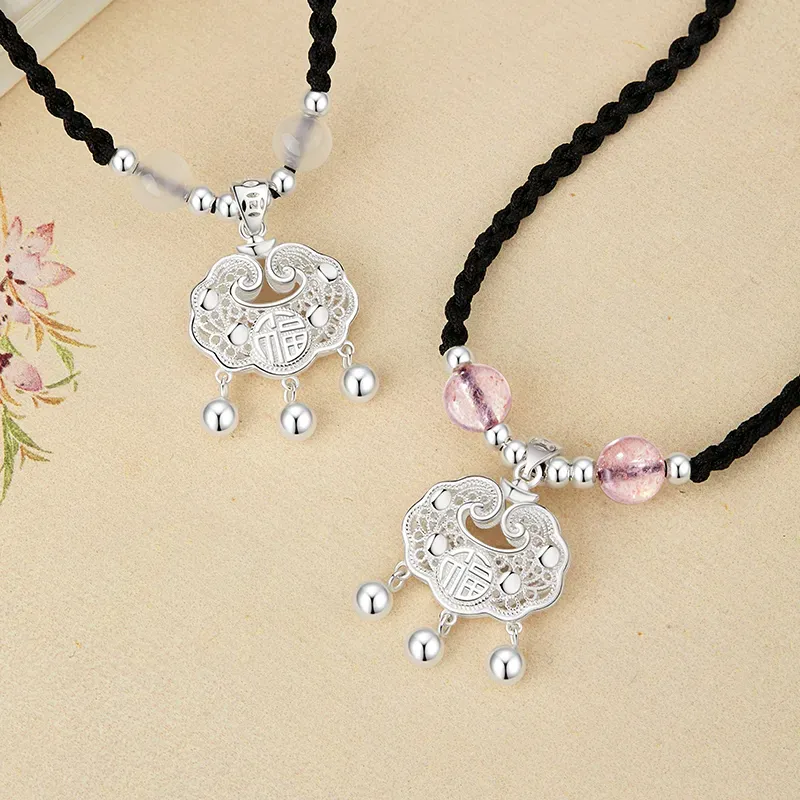 Zhou Jifeng 999 Fine Silver Necklaces Unisex-6