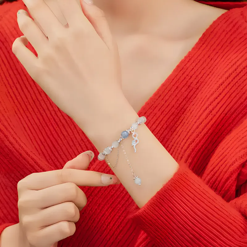 Zhou Jifeng Glass Cat Eye Bracelets Women's-4