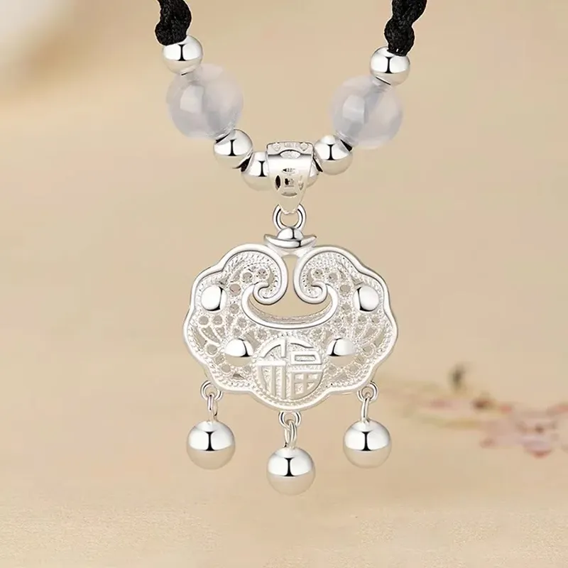 Zhou Jifeng 999 Fine Silver Necklaces Unisex-2