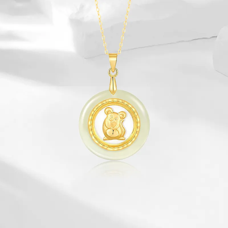 Zhou Jifeng Necklaces Green Jade Women's-2