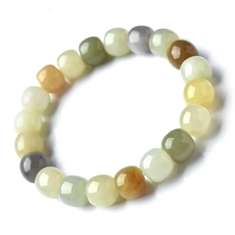 Zhou Jifeng Hetian Jade Bracelets Pale Greenish White Jade Women's-4