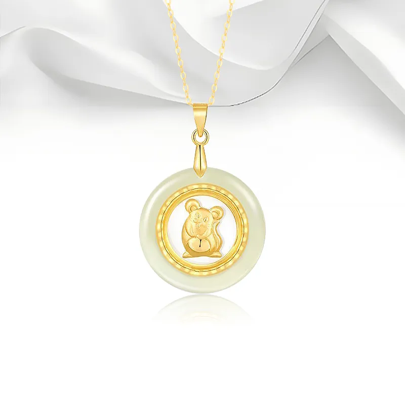 Zhou Jifeng Necklaces Green Jade Women's-3