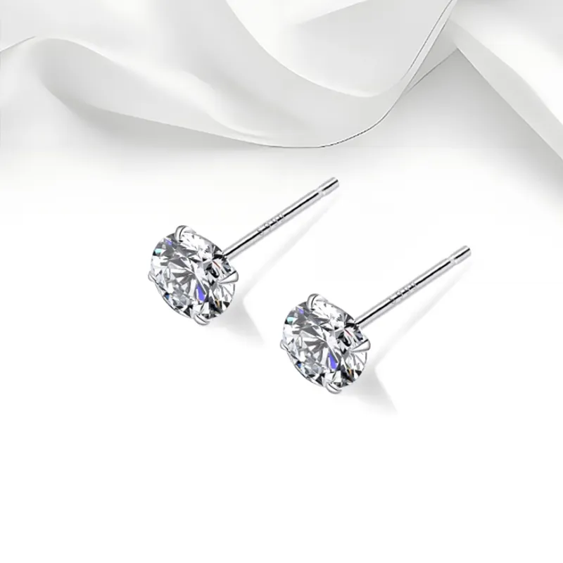 Zhou Jifeng S925 Silver Stud Earrings Women's-3